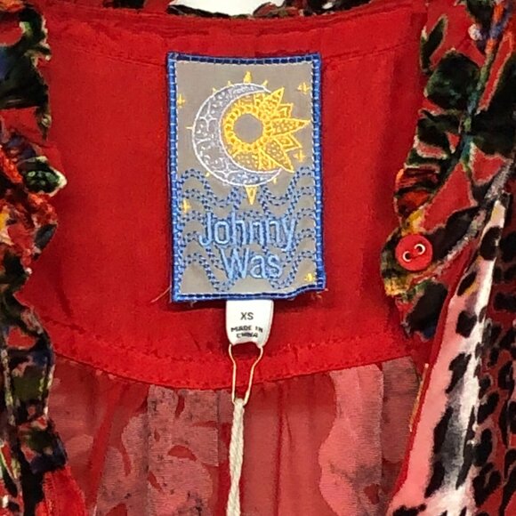 Johnny Was Bobcat Forest Print Shirt Ladies Size XS  NWT - Picture 2 of 10